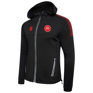 West London Track Dual Full Zip Hoody - Black/Red