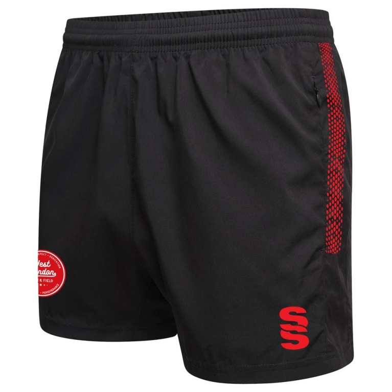 West London Track Dual Short - Black/Red