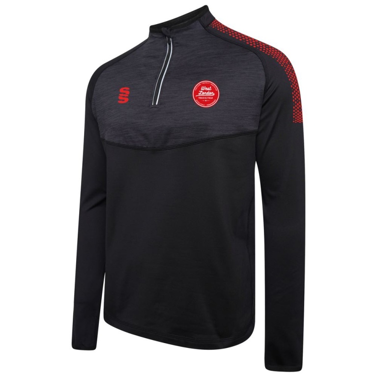 West London Track Dual Performance Top - Black/Red