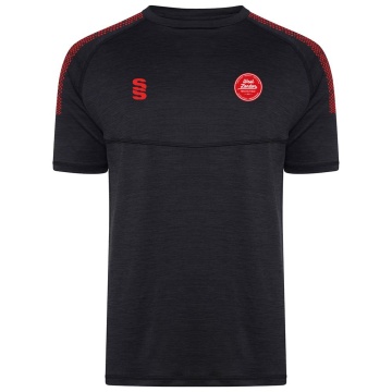 West London Track Dual Gym T-shirt - Black/Red